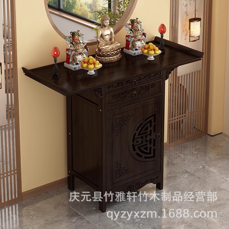 Buddha shrine new Chinese style stand cabinet God of Wealth cabinet Buddha table home incense table Buddha statue Guan Gong Bodhisattva worship table tribute table