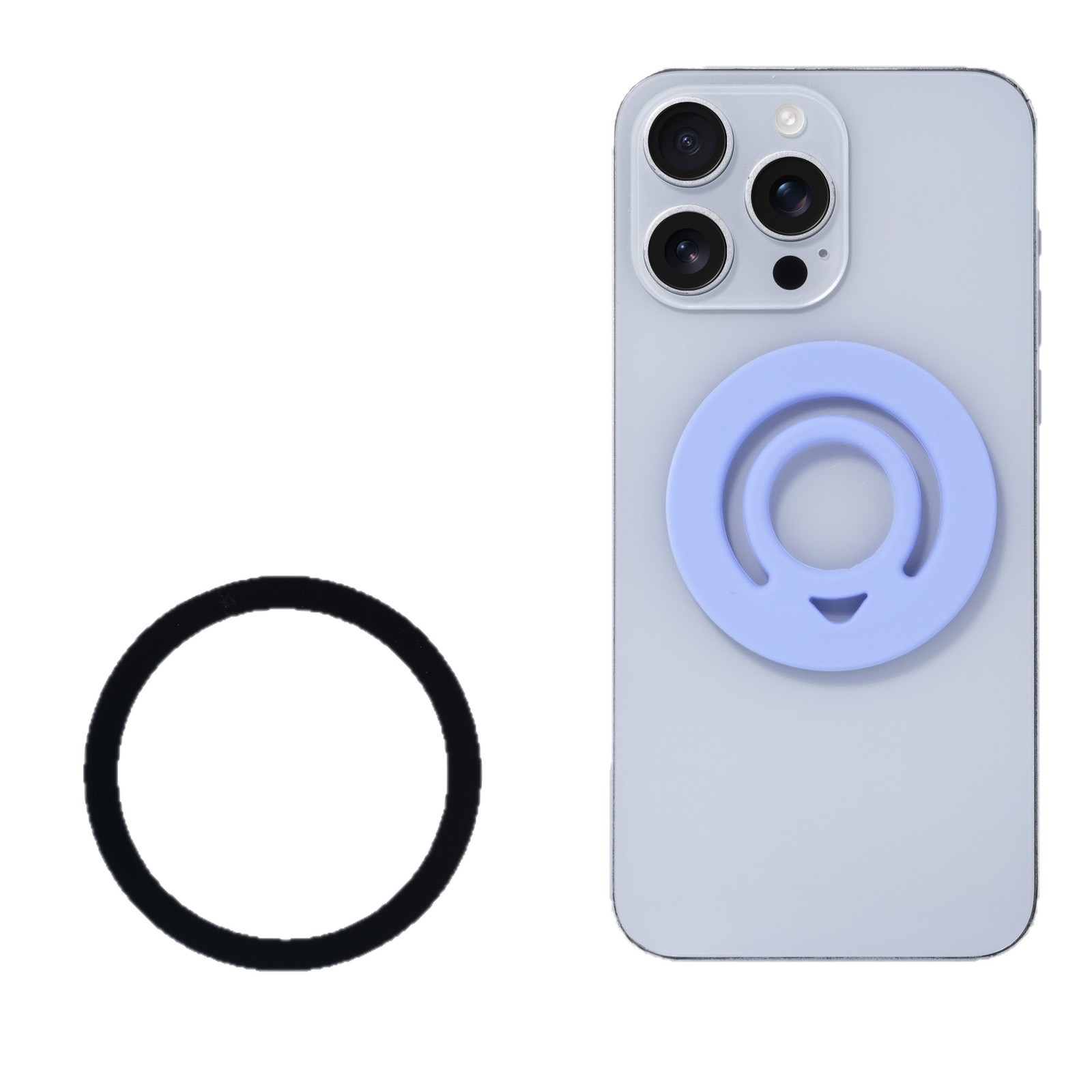 Suitable for Magsafe Double-Sided Magnetic Liquid Silicone Phone Ring Holder N52 Strong Magnetic Wireless Car Refrigerator Mount