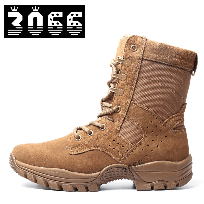 Cross-Border Brown Outdoor Combat Boots, Military Training Boots, Black Men's Tactical Boots, Desert Boots, Leather Boots, Hiking Boots, Training Boots
