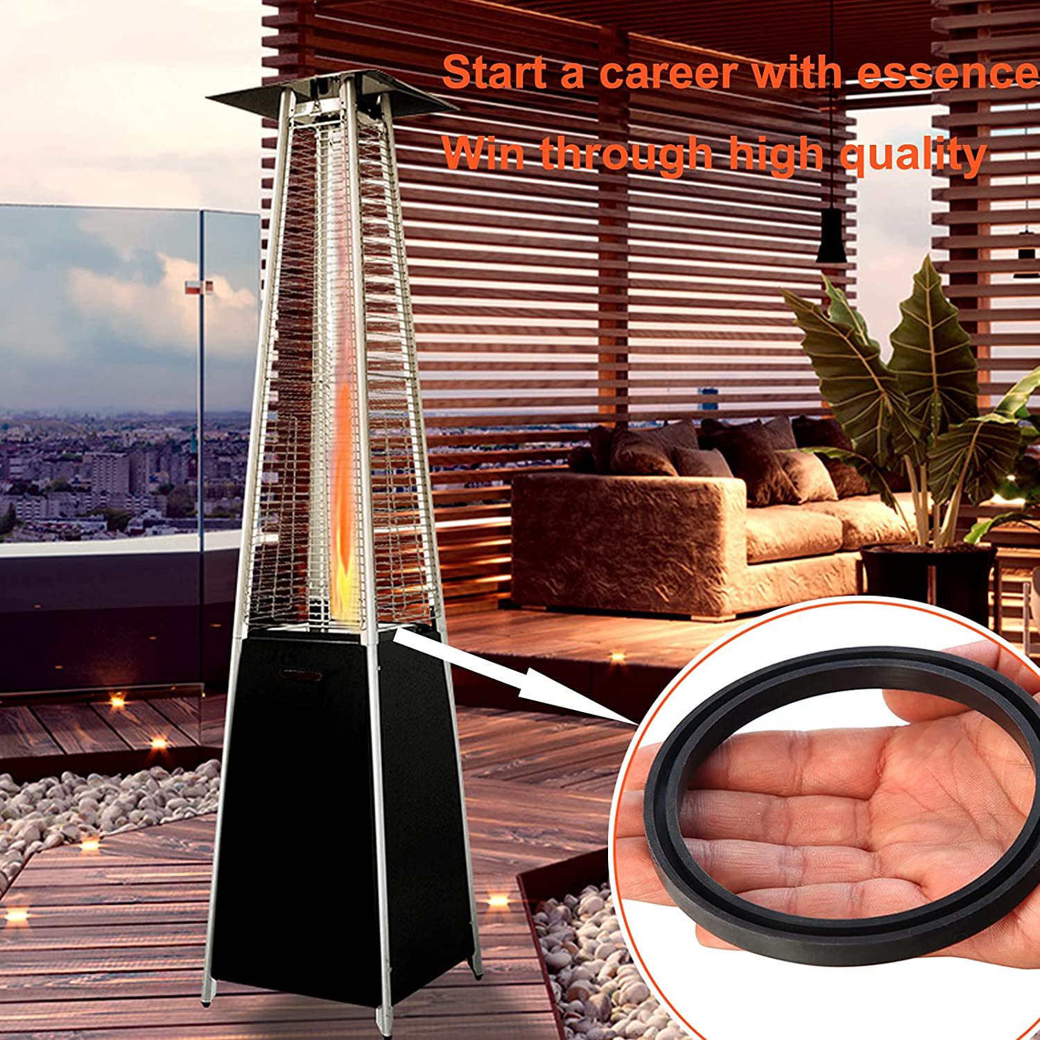 Gas Heater Accessories Are Hot-Selling Across Borders, High-Temperature Resistant High Borosilicate Glass Tubes, Individually Packaged with Foam and Including Silicone Rings