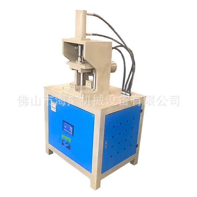 Square tube 45 degree angle cutting machine desktop stainless steel cutting 90 degree angle equipment hydraulic semi-automatic rectangular tube frame angle punching machine