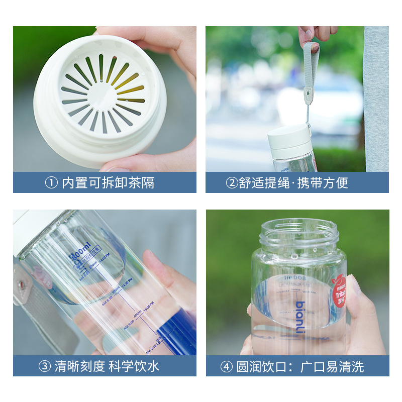 Student tritan high temperature sports water cup for boys and girls children large capacity plastic cup summer high color value cup