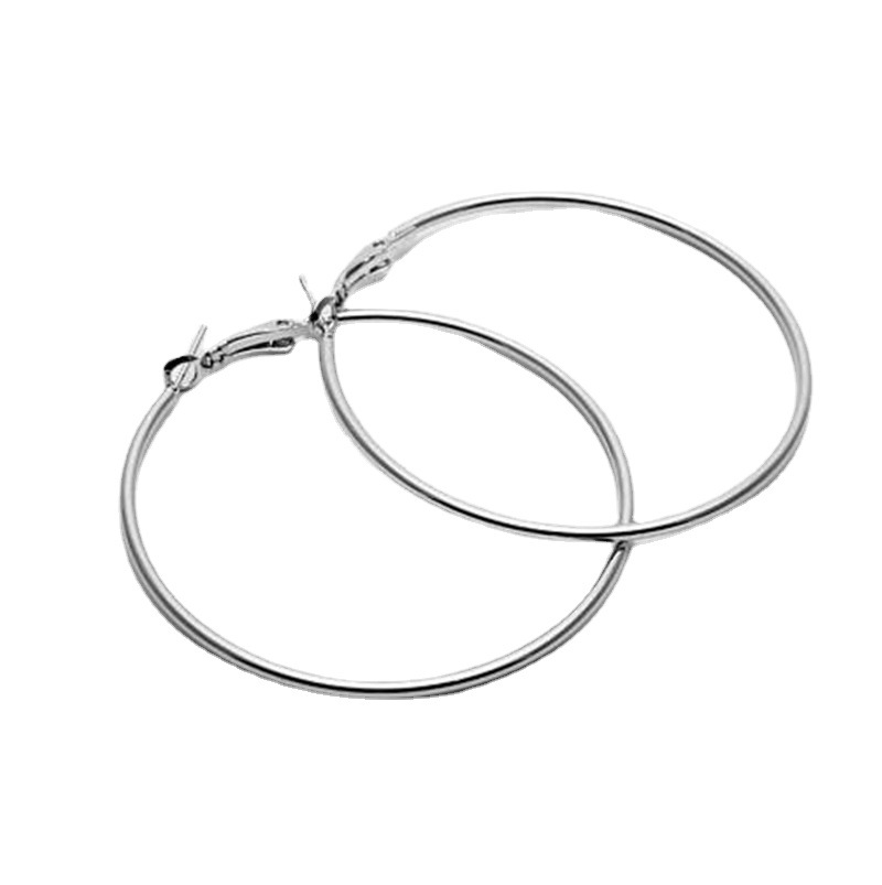 European and American Cross-Border Large Hoop Earrings, Simple and Personalized, Exaggerated Earrings, Women's Fashionable Large Hoop Non-Pierced Ear Clips Wholesale
