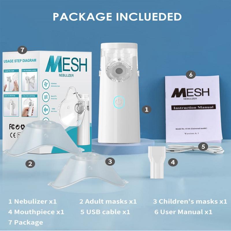 Sy308 Children's and Adult Electronic Nebulizer Ultrasonic Micro Mesh Handheld Nebulizer for Home Use Medical Inhalation Type