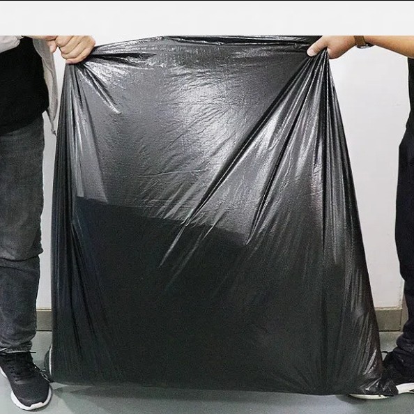 Black Garbage Bags of Various Specifications Large Capacity Flat Mouth Large Sanitation Outdoor Property Hotel Kitchen Large Garbage Bags