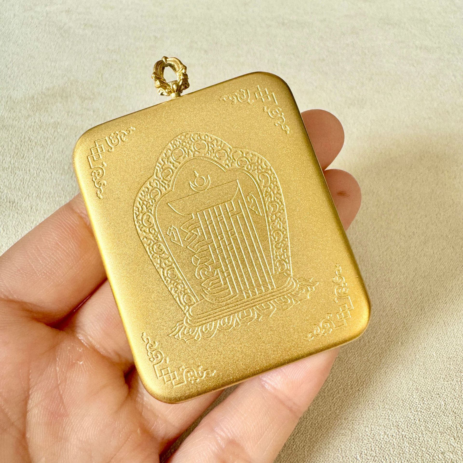 3.5*4.5 thangka 4*5 gabu box 3*4 thangka 2.5*2.5 copper gold-plated waterproof single-sided double-sided thangka shell