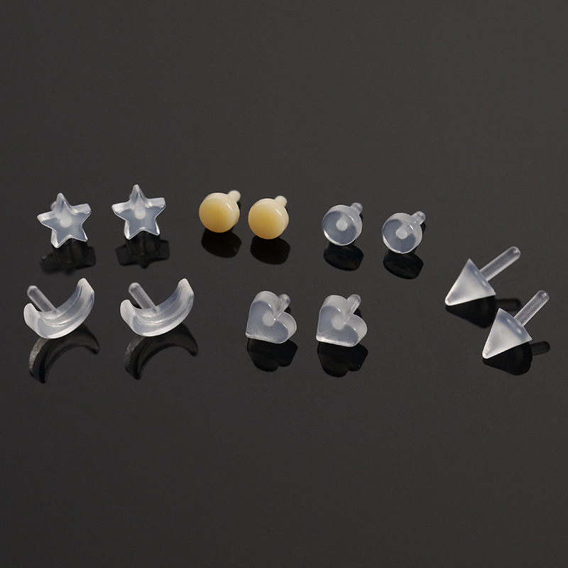 Transparent Replacement Nail Lip Nail Holed European and American Lip Ring Nail Wine Nail Personalized Nose Nail Perforated Piercing Trendy Jewelry