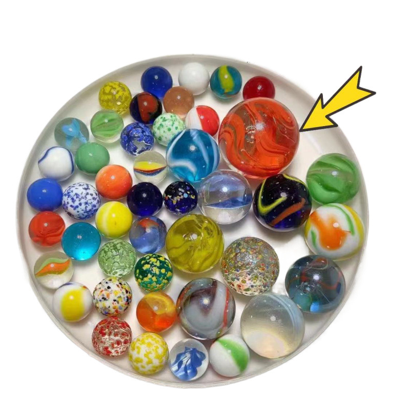 marbles colorful beautiful transparent solid color glass beads 16mm childhood yo-yo kindergarten toys