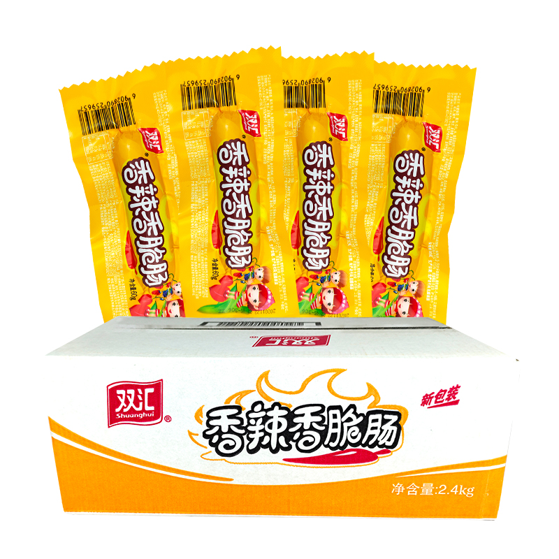 Shuanghui Spicy Crispy Sausage 60 Pieces Crispy Corn Hot Dog Sausage Ham Sausage Ready-to-eat Spicy Snacks Instant Noodles Partner