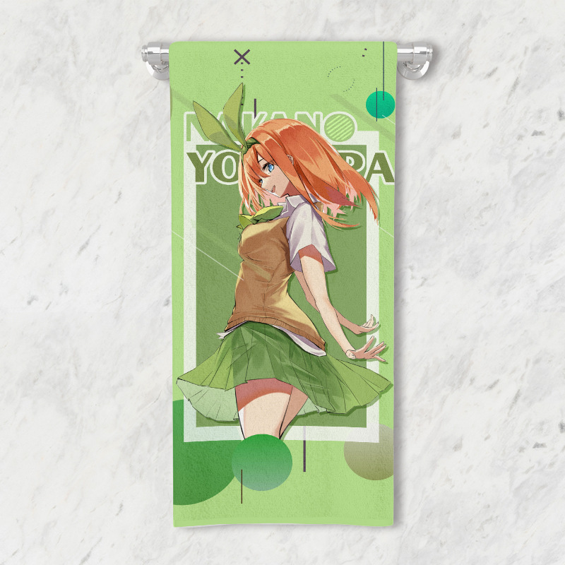 Full Color Absorbent Towel Five Equal Points Tongren Yasna Dome Deep Sea Girl Swimwear Cotton Bath Towel Face Cotton