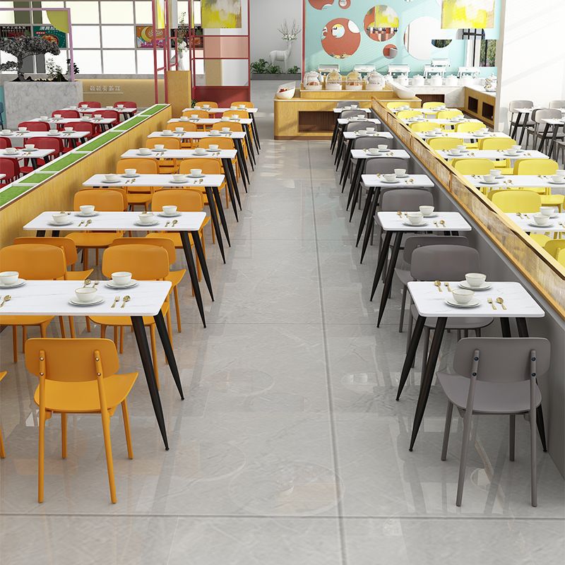 School Staff Canteen Tables and Chairs Burger Fried Chicken Shop Commercial Milk Tea Snack Fast Food Restaurant Catering Slate Table and Chair Combination