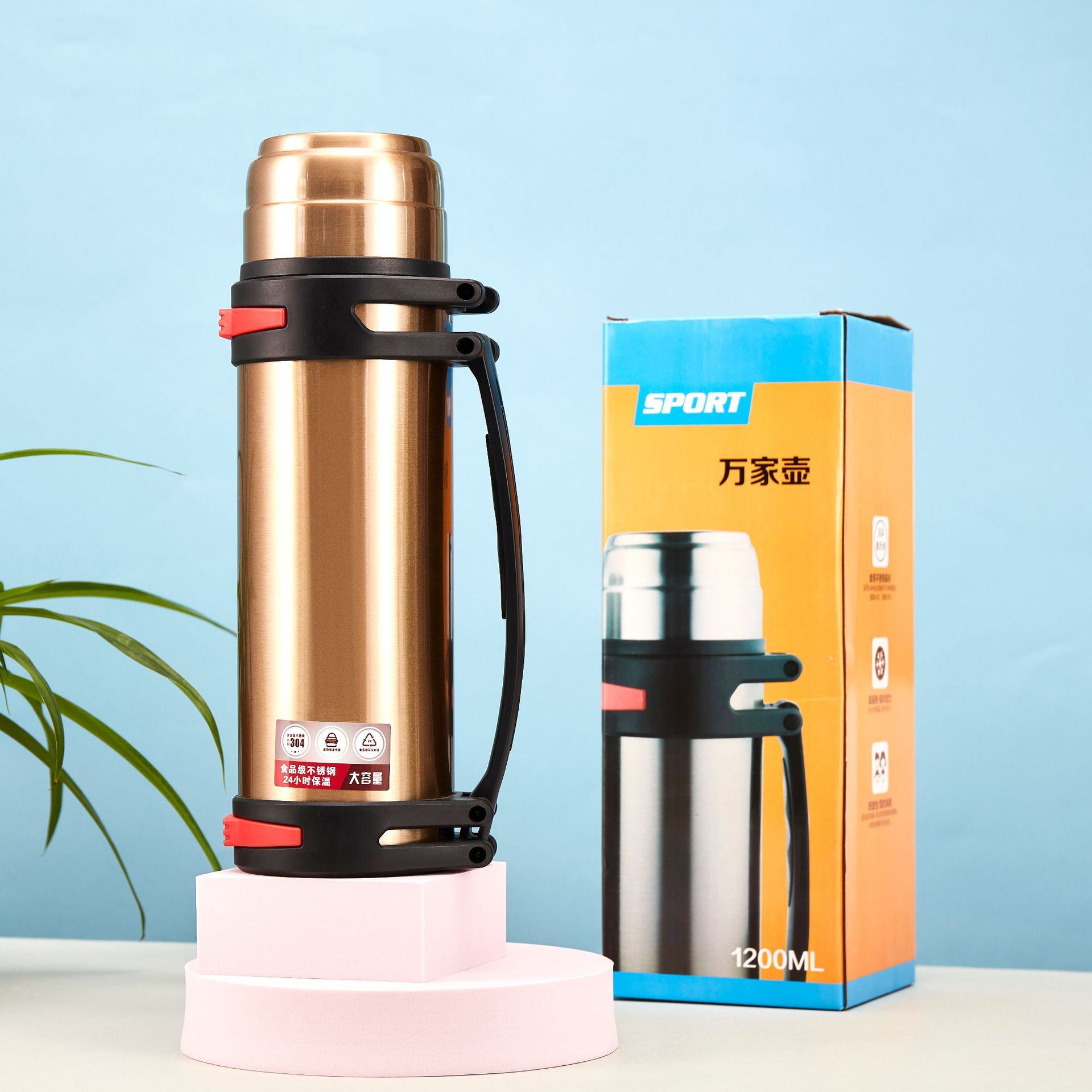 Kangyong large capacity outdoor travel pot 304 vacuum insulation water cup commercial gift logo custom factory wholesale