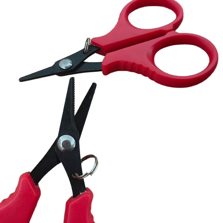 Hot sale serrated fishing line scissors fishing scissors portable fishing line scissors PE line powerful horse line scissors fishing supplies