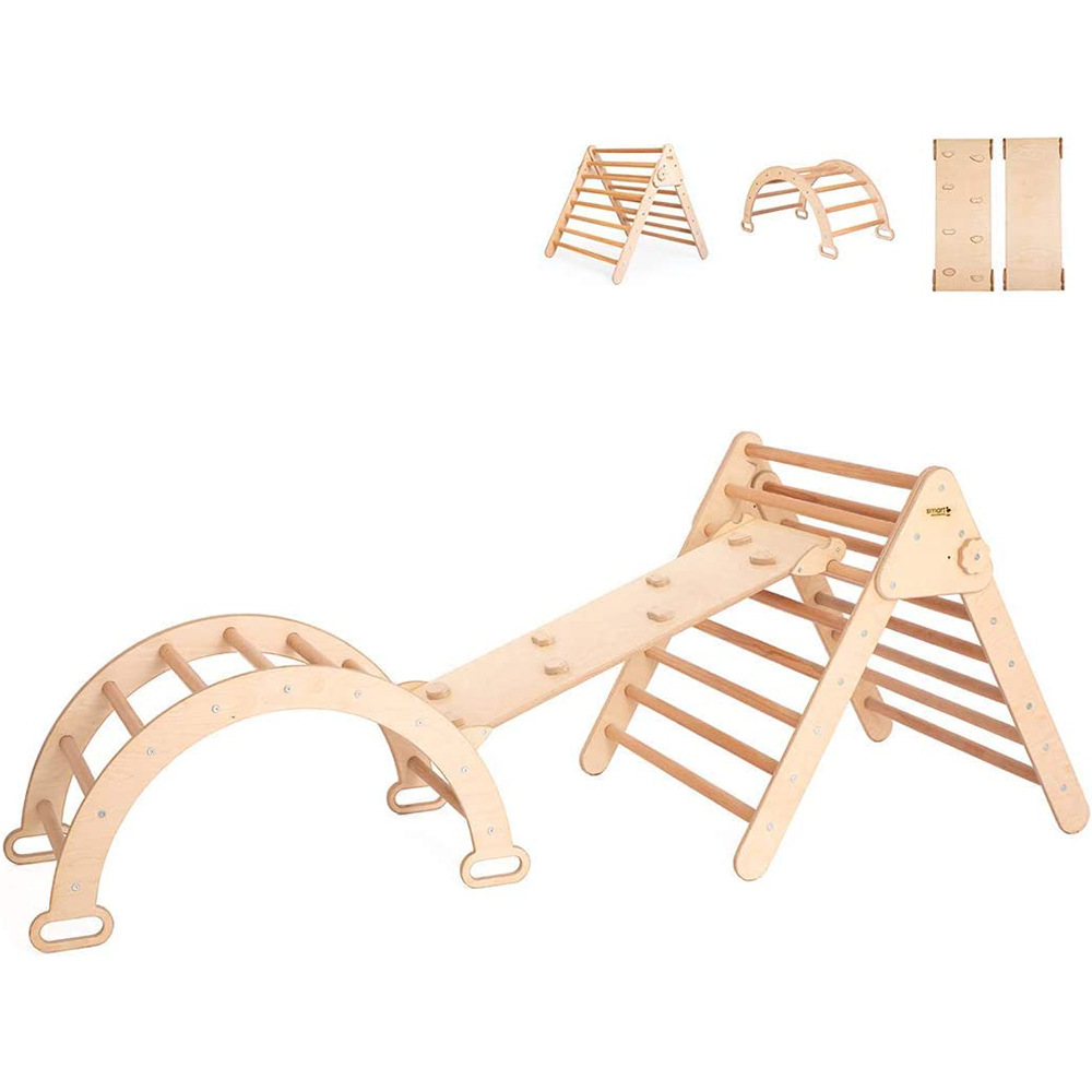 Массивная древесина Indoor Детская climbing frame Домашняя Малыш Скалолазная горка Комбинация Замок Детская физическая тренировка climbing frame