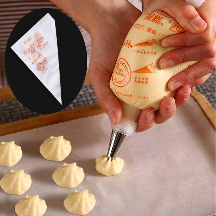 Large, Medium, and Small Disposable Piping Bags for Cake Cream, Jam, Chocolate, and Piping Tools