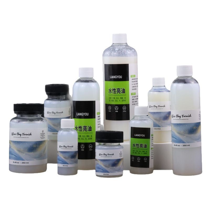 Stone plastic clay bright oil ultra-light clay vial quick-drying seal layer water-based bright oil diy hand-made model special polishing