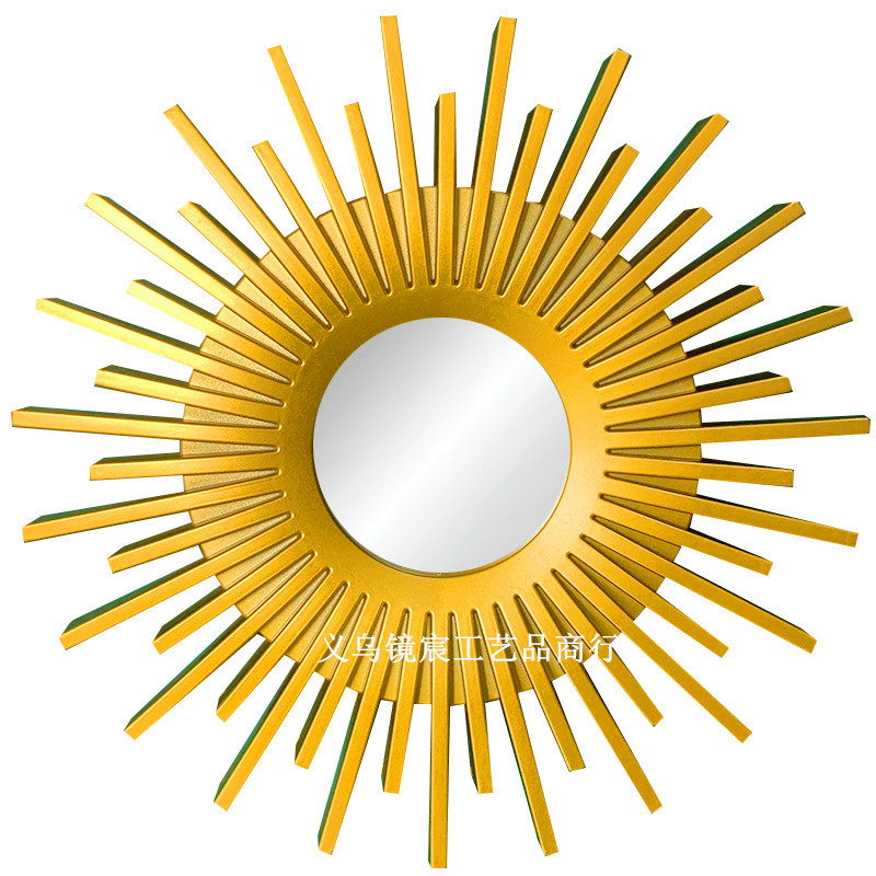 Decorative mirror three-piece gold silver brush gold brush silver multi-color hanging mirror background wall decoration Amazon export