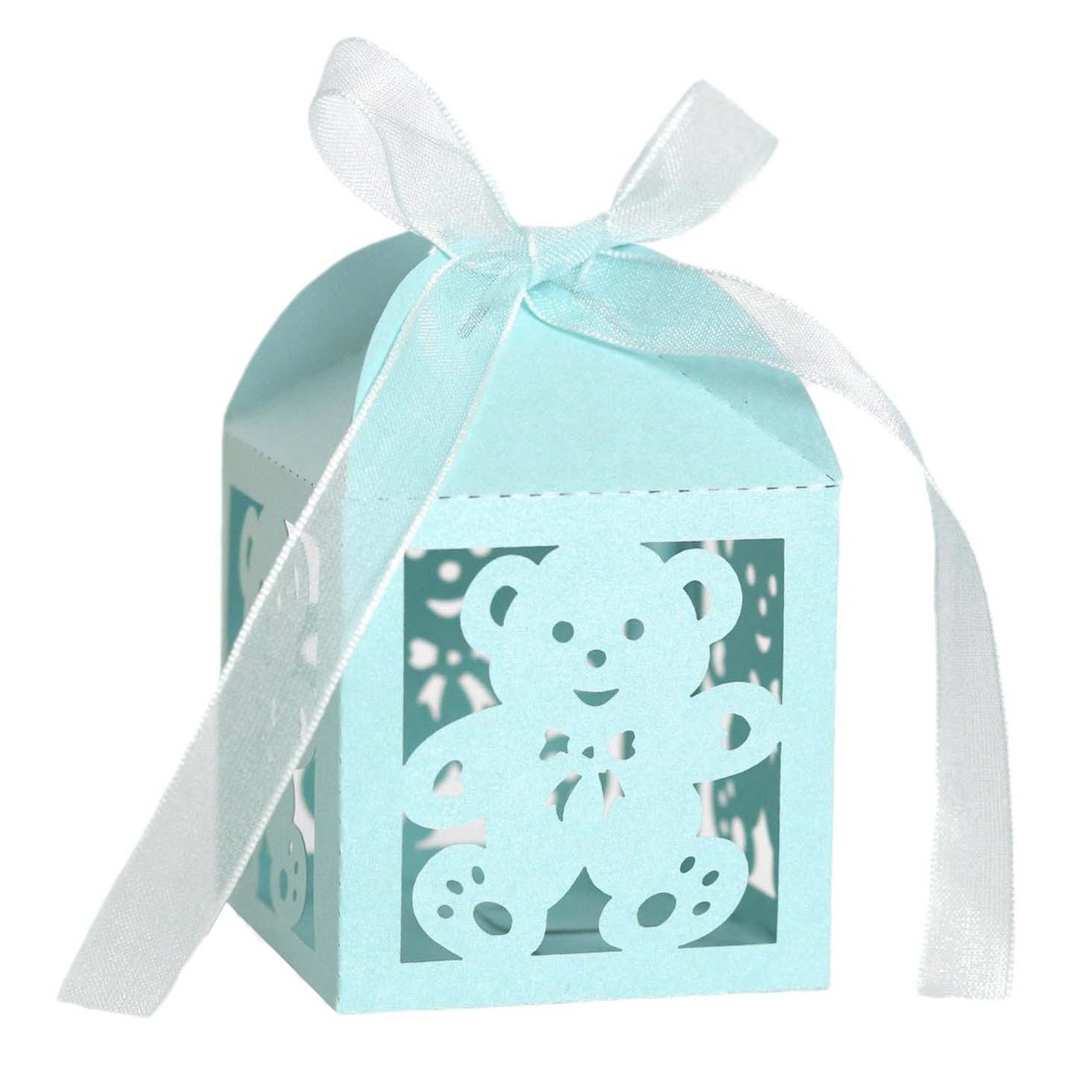 Европейская лазерная пустотелая коробка для конфет для детей на День детей упаковка синий медведь оптовая продажа