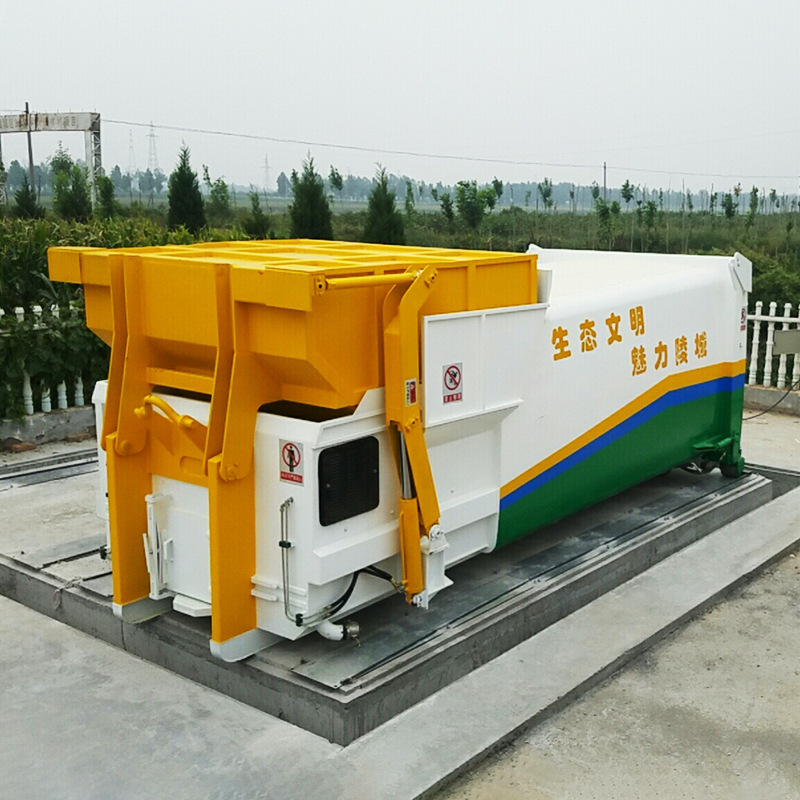 Horizontal Mobile Garbage Compaction Station 6/12 Square Sanitation Equipment Fully Automatic Garbage Compaction Treatment Equipment
