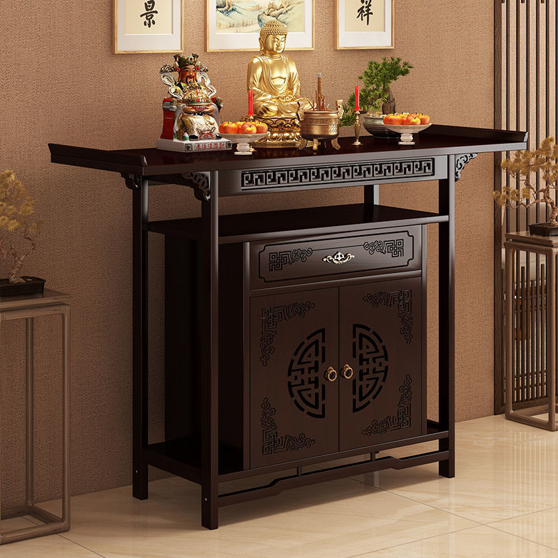 New Chinese-Style Altar Table, Eight Immortals Table, Strip Case, Shrine, Incense Table, Buddhist Altar, Household Incense Table, Case, Buddhist Niche Cabinet, Shrine