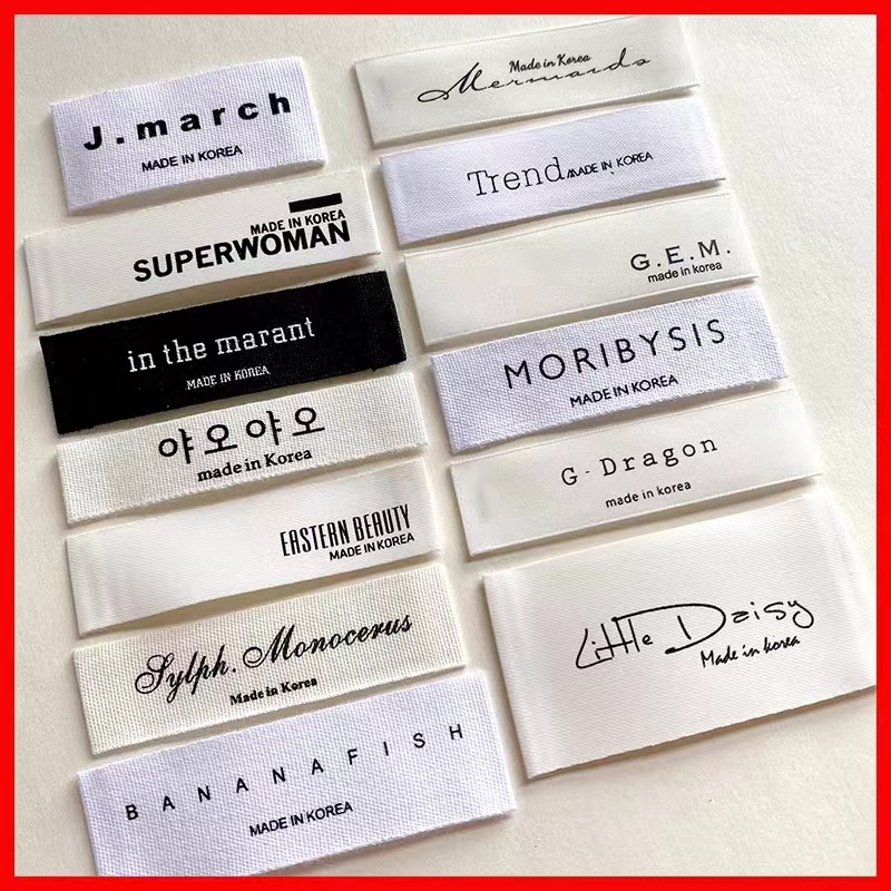 Clothing collar mark high quality printing mark weaving mark main mark factory direct supply collar mark trademark LOGO custom