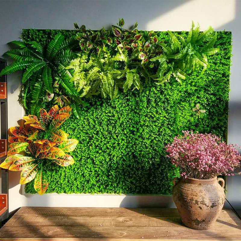 Simulation plant wall eucalyptus background wall plastic fake lawn artificial green wall interior decoration plant flower wall