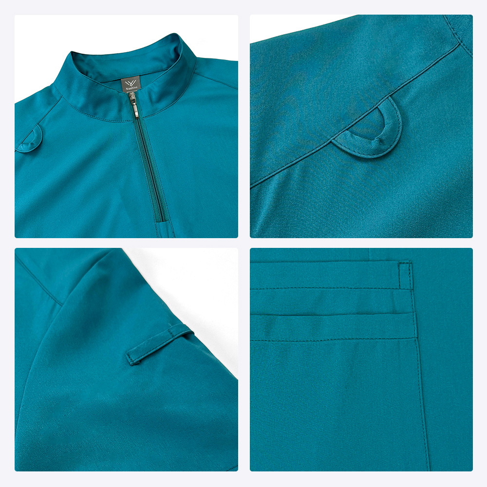 Nurse Uniform, Scrub Suit, Operating Room Clothing, Isolation Gown, Unisex Dental Clinic Uniform, Short-Sleeved Long Pants Set, Medical Staff