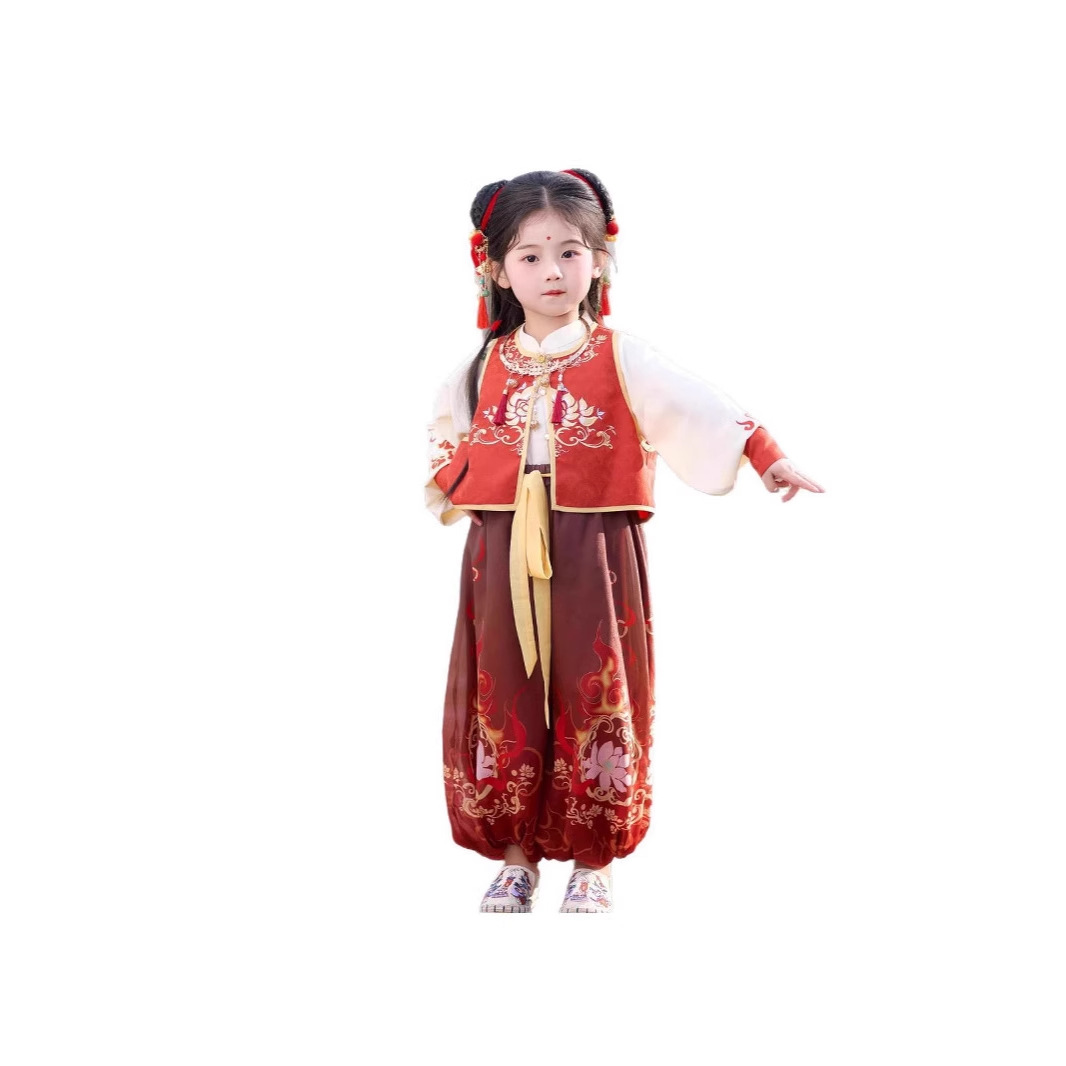 Children's Hanfu Nazha Clothing Chinese suit National Fashion Girls' Spring Clothes Nazha cos Chinese Clothes Boys