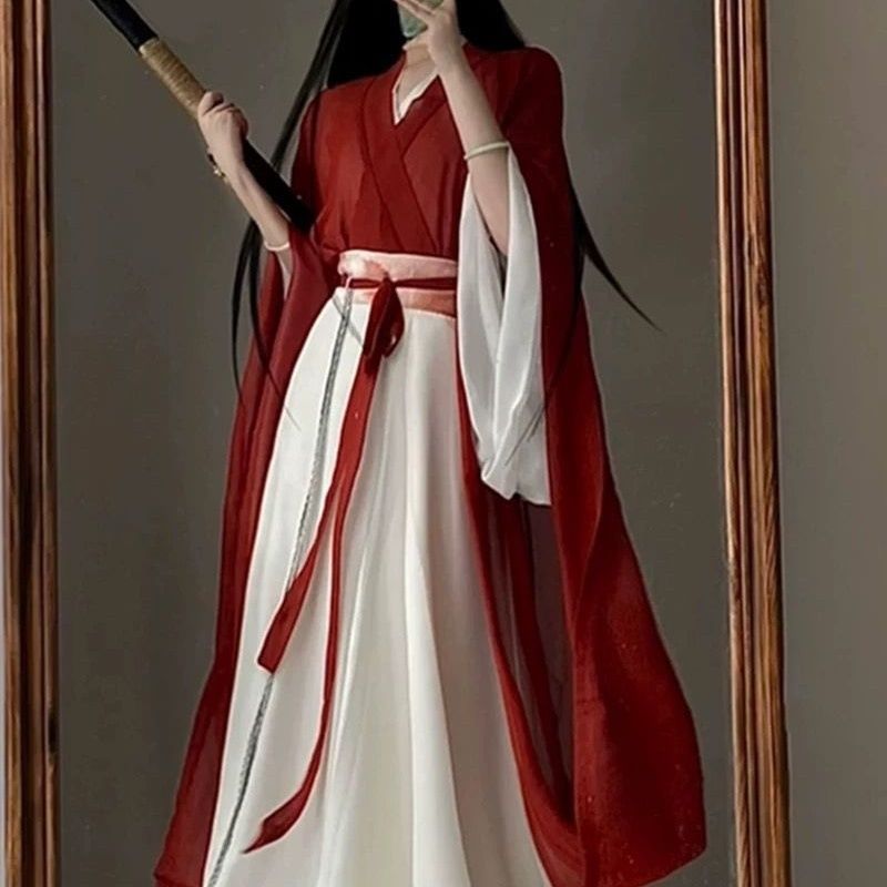 Ancient Wei and Jin Dynasty Han Dynasty, Northern and Southern Dynasties, Cross-Collar, Large Sleeves, Eight Broken Skirts, Chinese Style, Han Elements, Popular Heavy-Duty Printed Suits