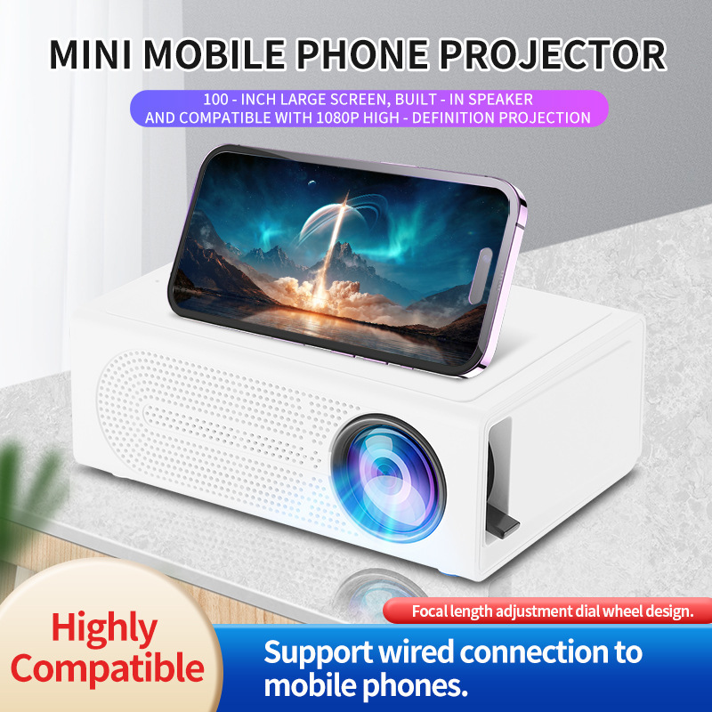 Convenient Projector Home Theater 1080p Android Smart HD Home Wireless Projector Cross-border M200