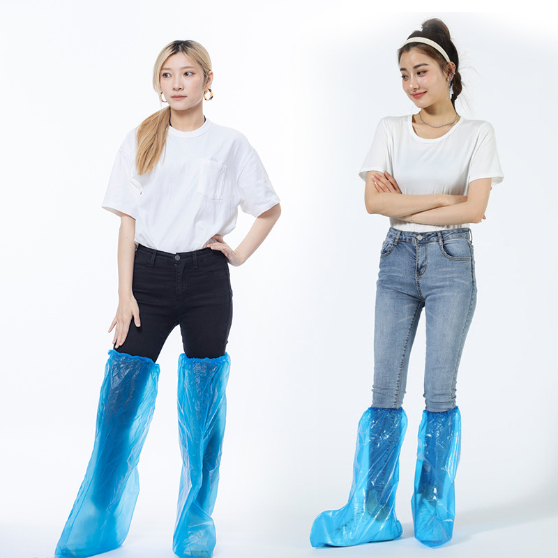 Thickened and Lined Disposable Shoe Cover Long Protective Shoe Cover Dust and Rain Protection High Shoe Cover Disposable