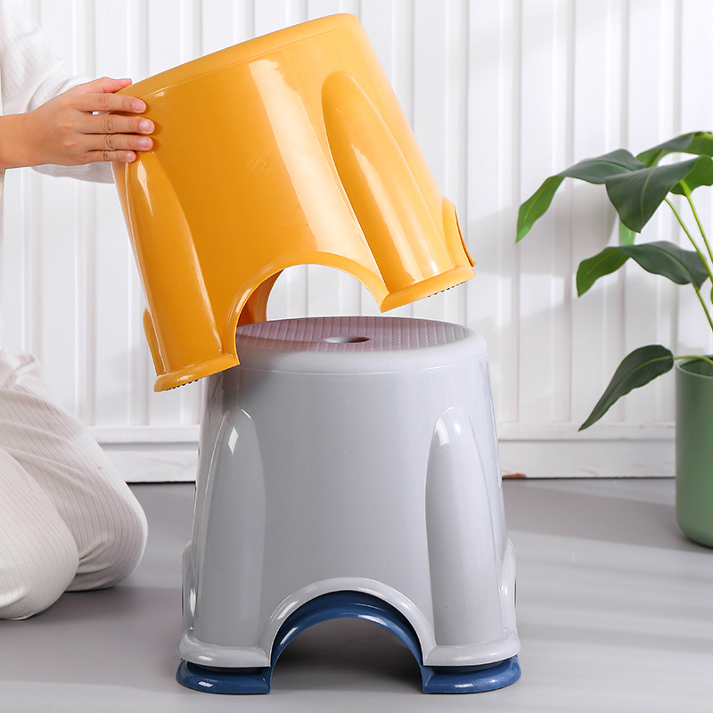 Household Simple Small Stool Living Room Coffee Table Small Chair Bathroom Low Stool Kidsren's Plastic Stool Small Bench