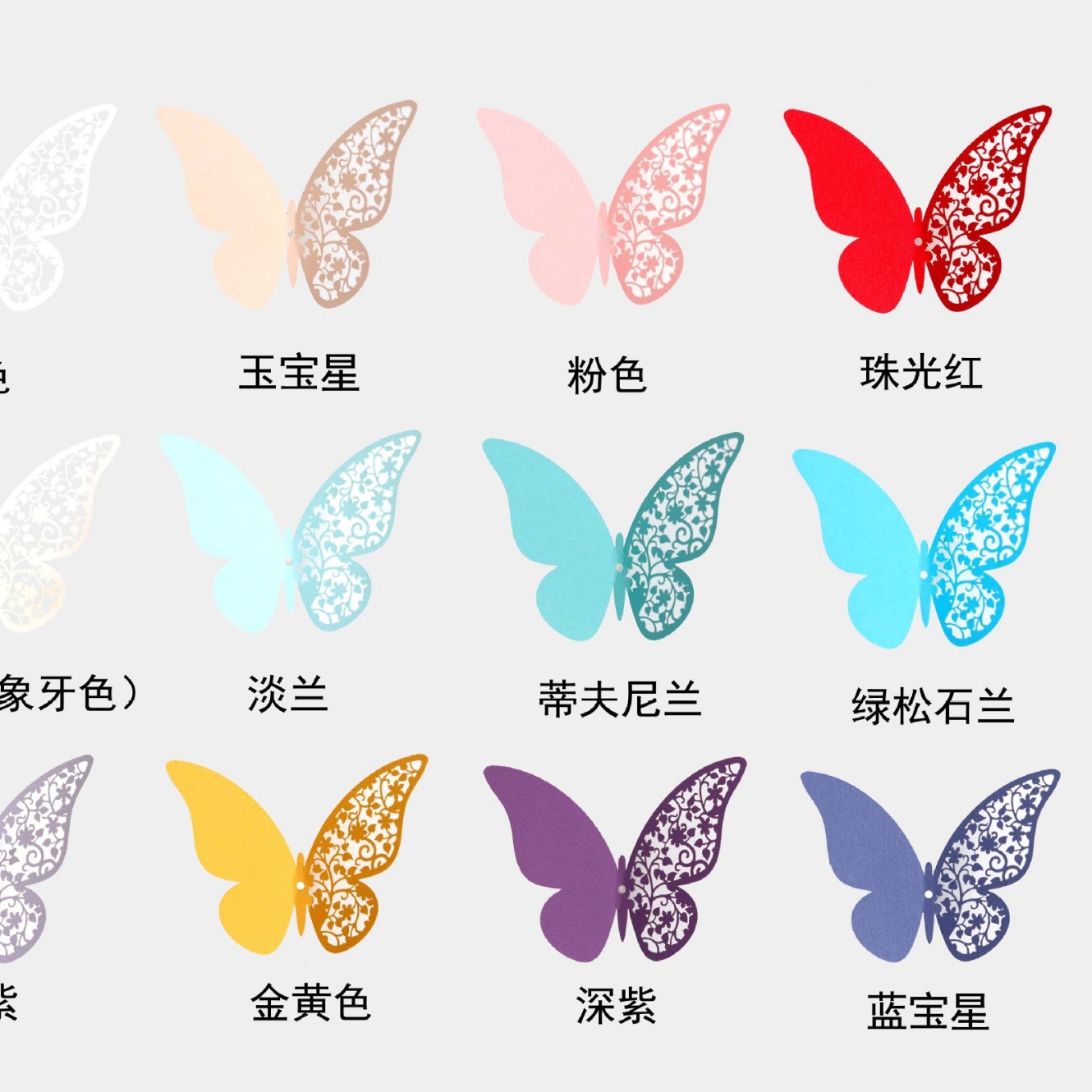 Карточка для места с чашкой, трехмерная наклейка с бабочкой