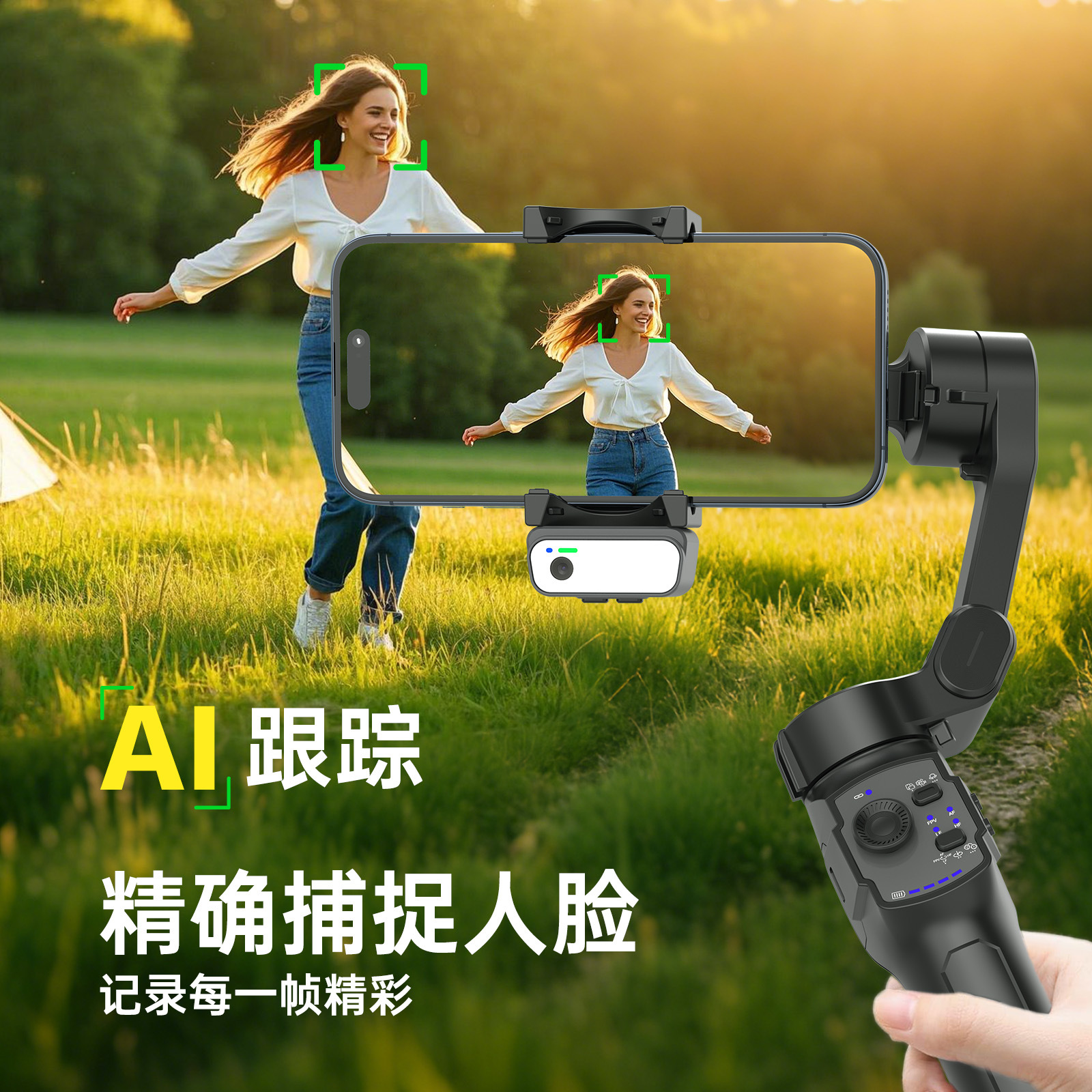 L9Lite Phone Gimbal Phone Stabilizer Orthogonal Three-Axis Photography Anti-Shake Gimbal for Phone