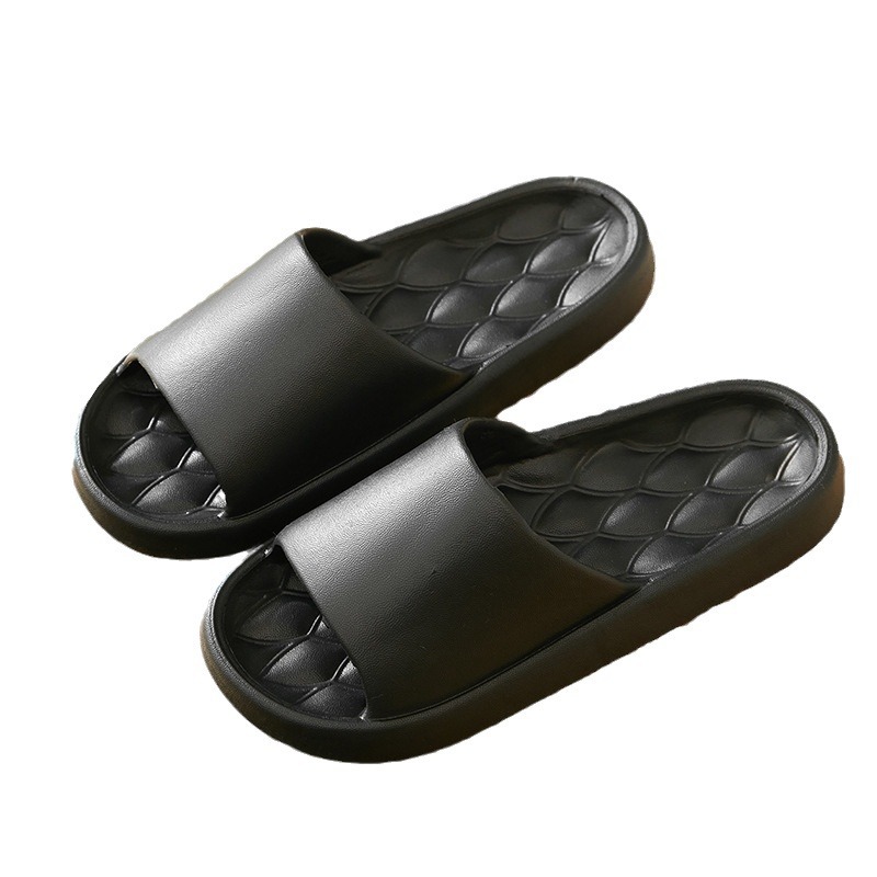 Factory wholesale on behalf of hair step excrement feeling slippers women's summer household quick-drying non-slip bathroom bath sandals thick bottom men's
