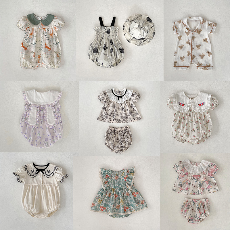 Baby Clothes Spring, Summer, Autumn and Winter DZ Brick Children's Clothing Hayi Climbing Clothes Bag Fart Clothes Jumpsuit