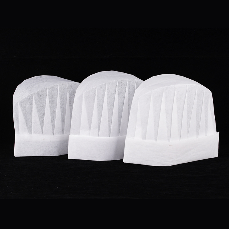 Children's Disposable Non-woven Chef Hat Kindergarten Baby Primary School Performance White Thickened Hat Wholesale