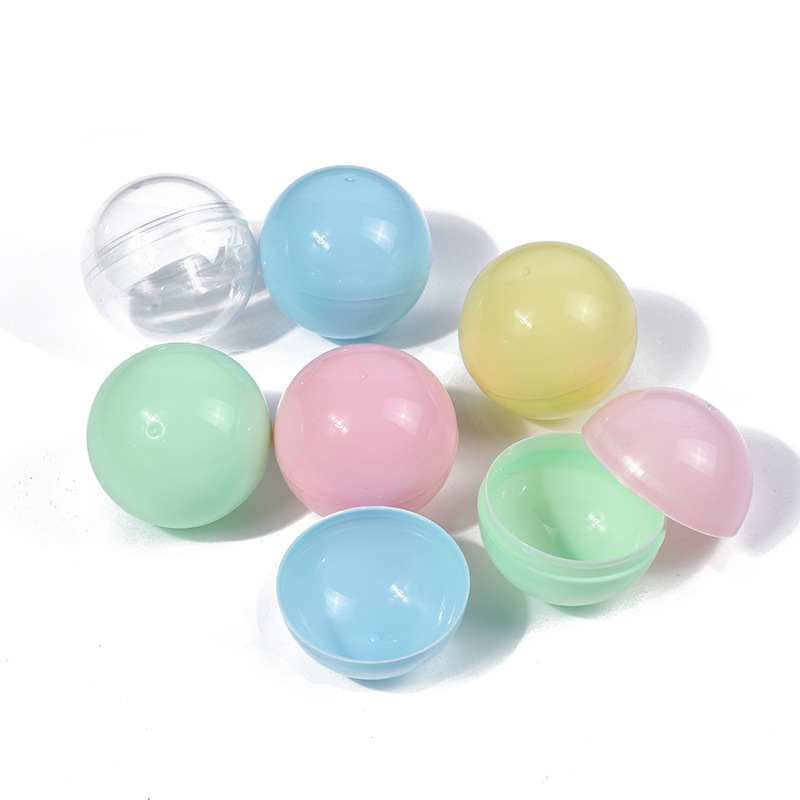 Gashapon Capsule 50mm Round Transparent Gashapon Machine Lottery Children's Toy Plastic Ball Wholesale Macaron Color Doll