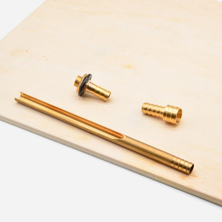 Bamboo Tea Tray Plastic Chassis Copper Pipe Joint Accessories Stainless Steel Water Storage Tray Drain Pipe Water Outlet Safety Capacity