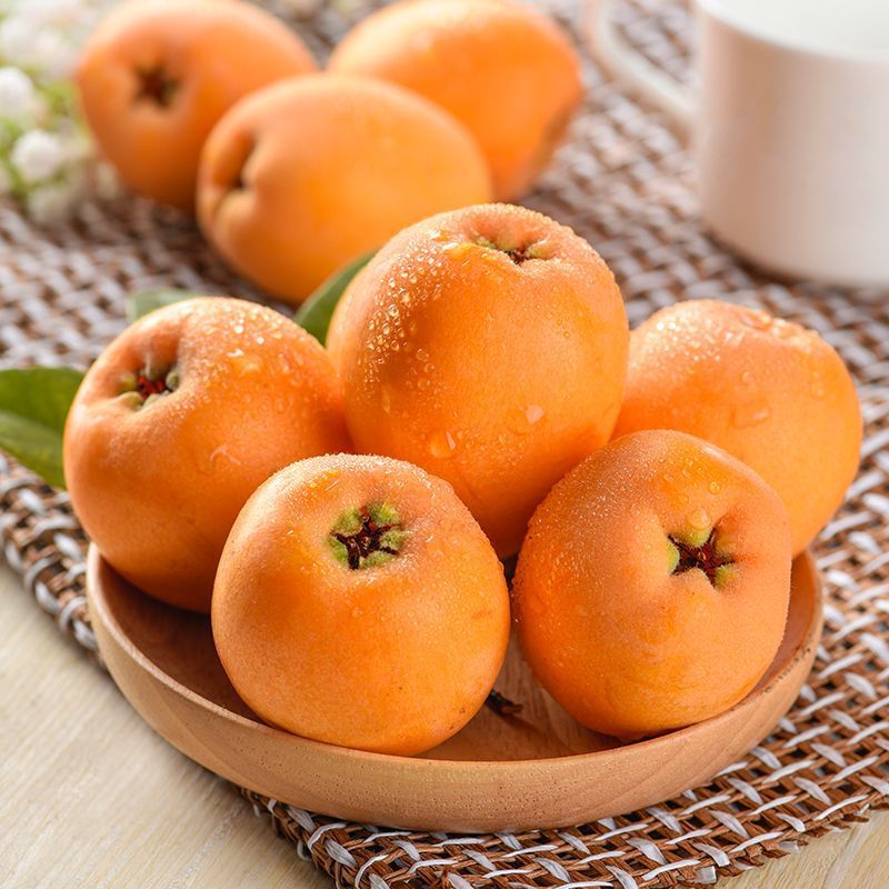 Yunnan Mengzi Loquat, Wholesale 1/ 2.5kg Fruit King Five-Star Loquat, Sweet and Glutinous, Seasonal Fresh Fruit for Pregnant Women