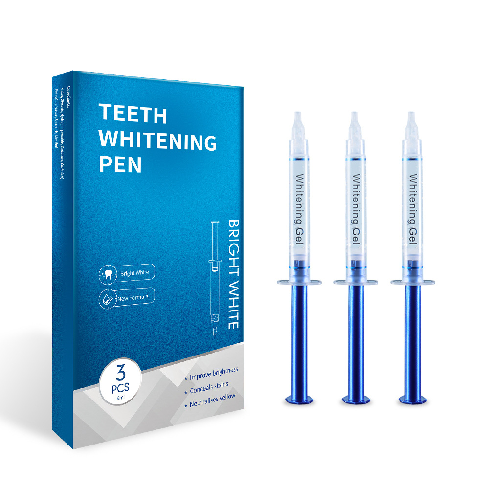 Teeth Whitening Gel 3 Pack Cross-border Yellow-removing Artifact Dental Essence Whitening Whitening Smoke-removing Dental Patch Gel