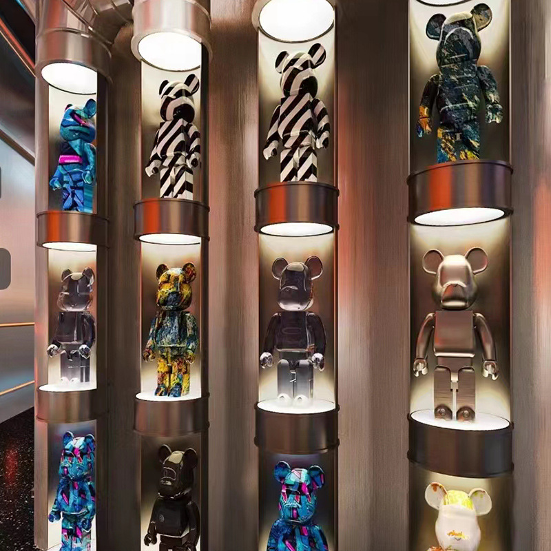 Stainless Steel Display Wine Cabinet Display Rack Light Luxury Basement Wine Cabinet Private Wine Cabinet Home Wine Cabinet