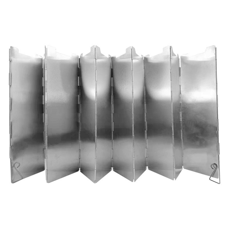 Outdoor camping stove head windshield stove ultra-light foldable with latch windshield with cloth bag card stove