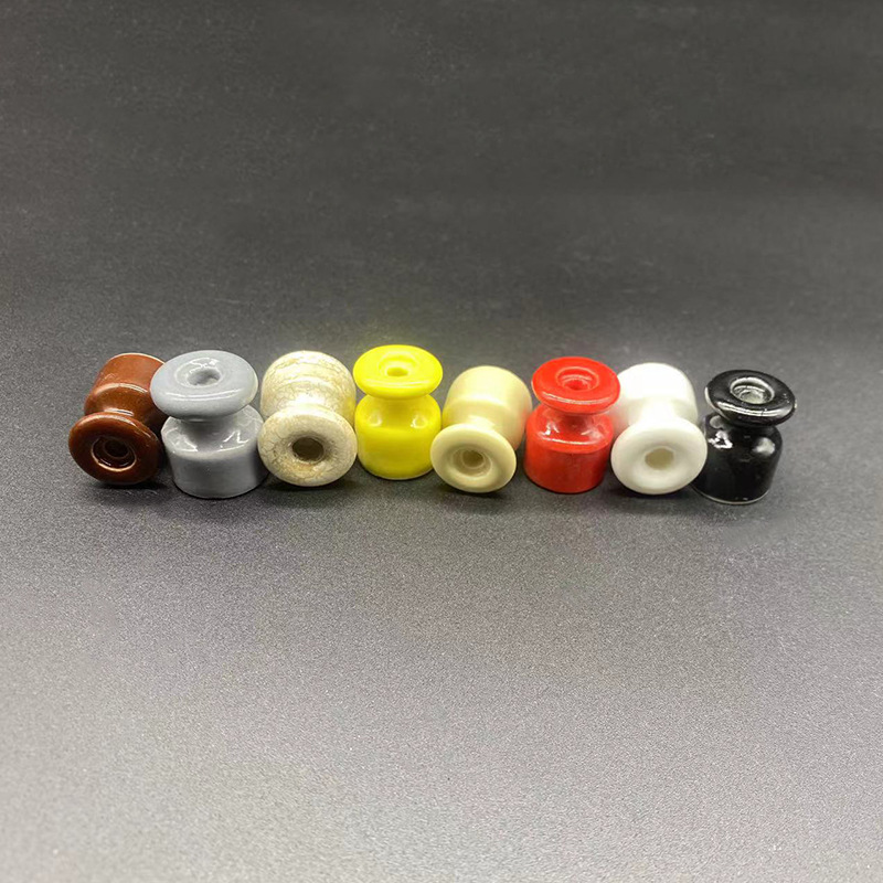 Source Manufacturer Indoor Ceramic Insulator Hollow Porcelain Bottle Electrician Insulator Small Porcelain Bead Porcelain Terminal Wholesale