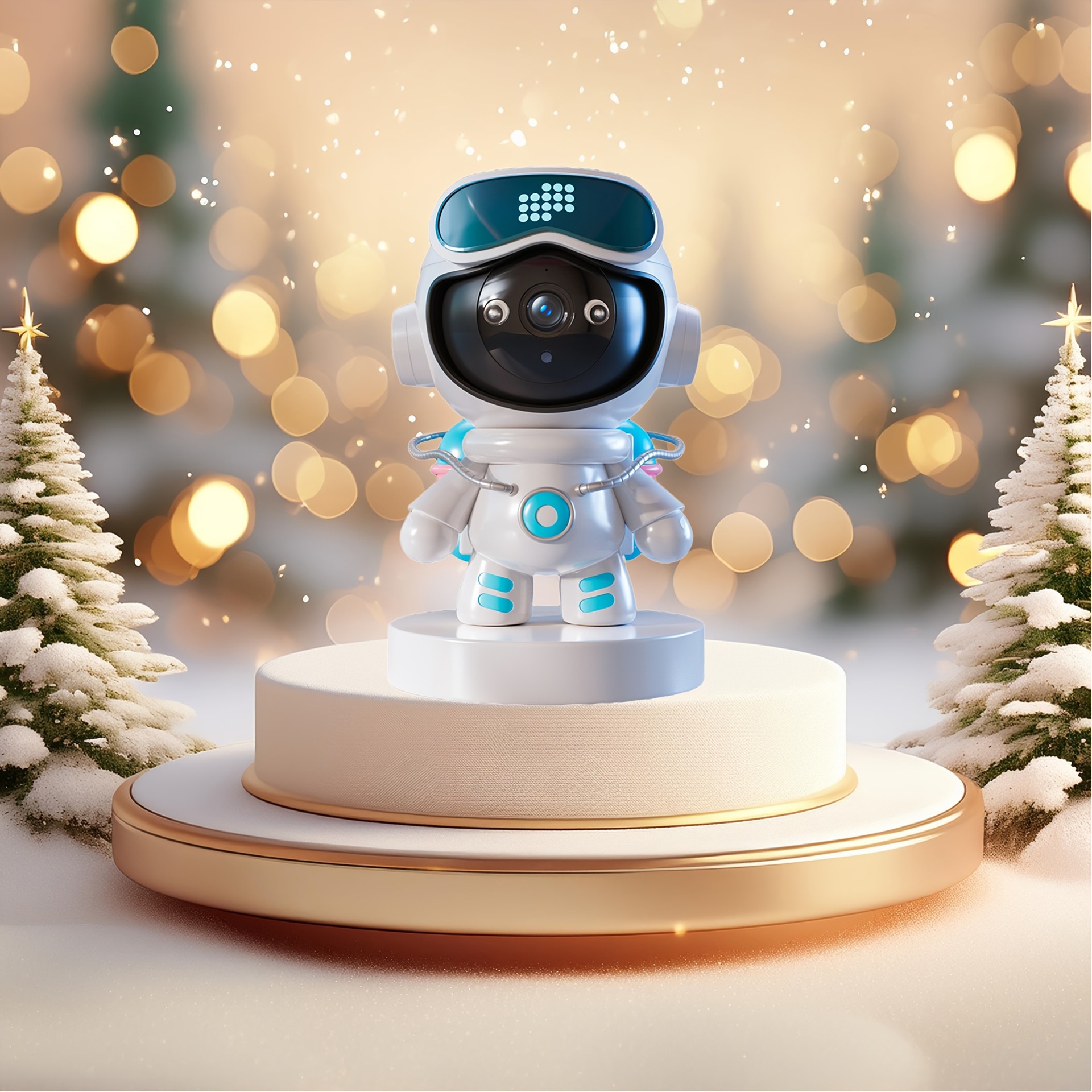 Wires 2K Indoor Security Robot Camera with Night Vision