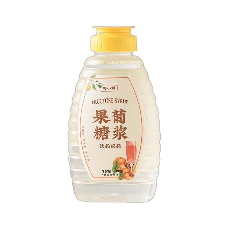 Miss Baked F55 Fructose Syrup Fructose Lemon Tea Milk Tea Shop Special Squeeze Bottle 500ml Household Small Bottle