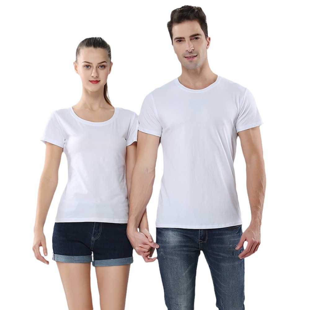 Cost-effective 180g cotton white T printing and engraving source factory custom work clothes T-shirt advertising shirt T-shirt