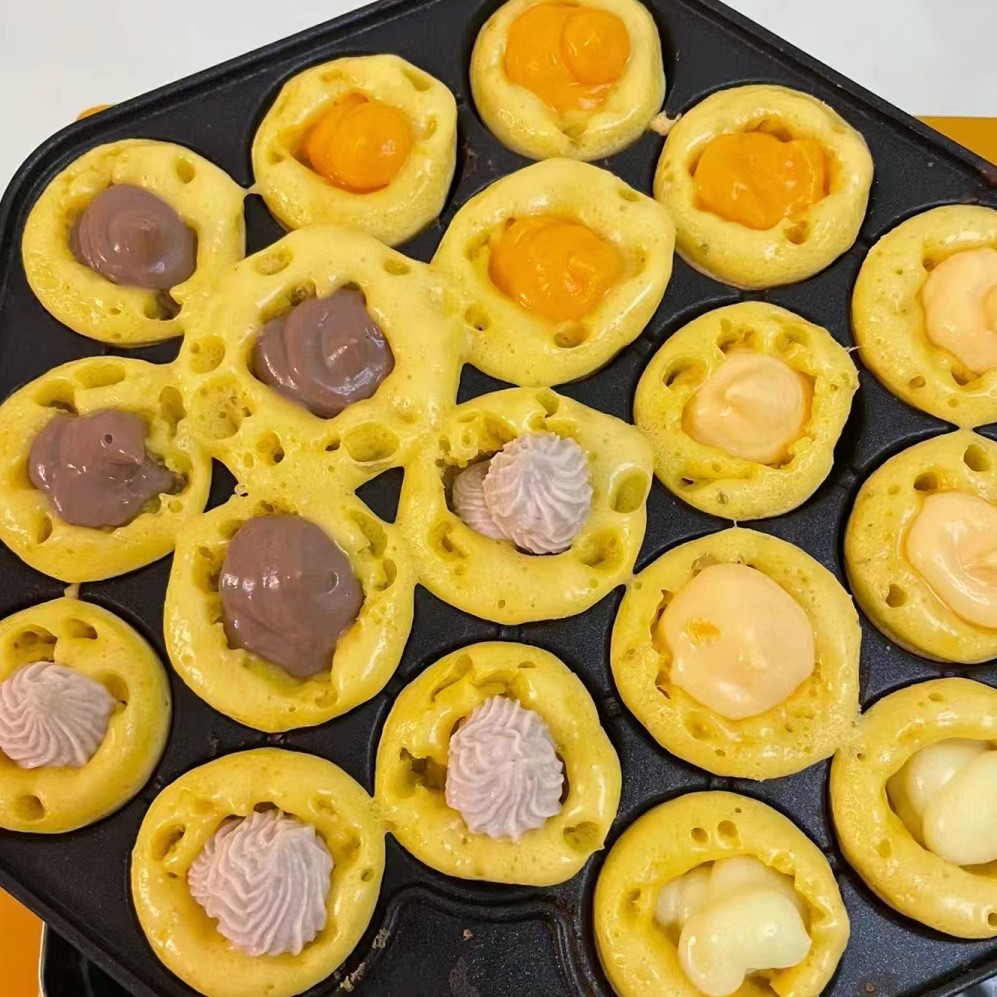 Multifunctional Non-Stick Stall Household Egg Waffle Machine Baking Pan Octopus Ball Machine Mold Small Cake Mold