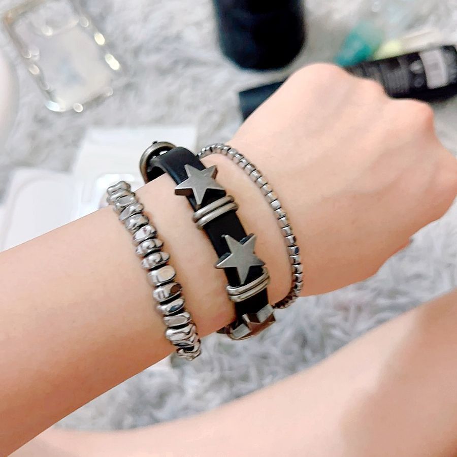 Кожаный браслет в стиле панк, сладкий и стильный для женщин