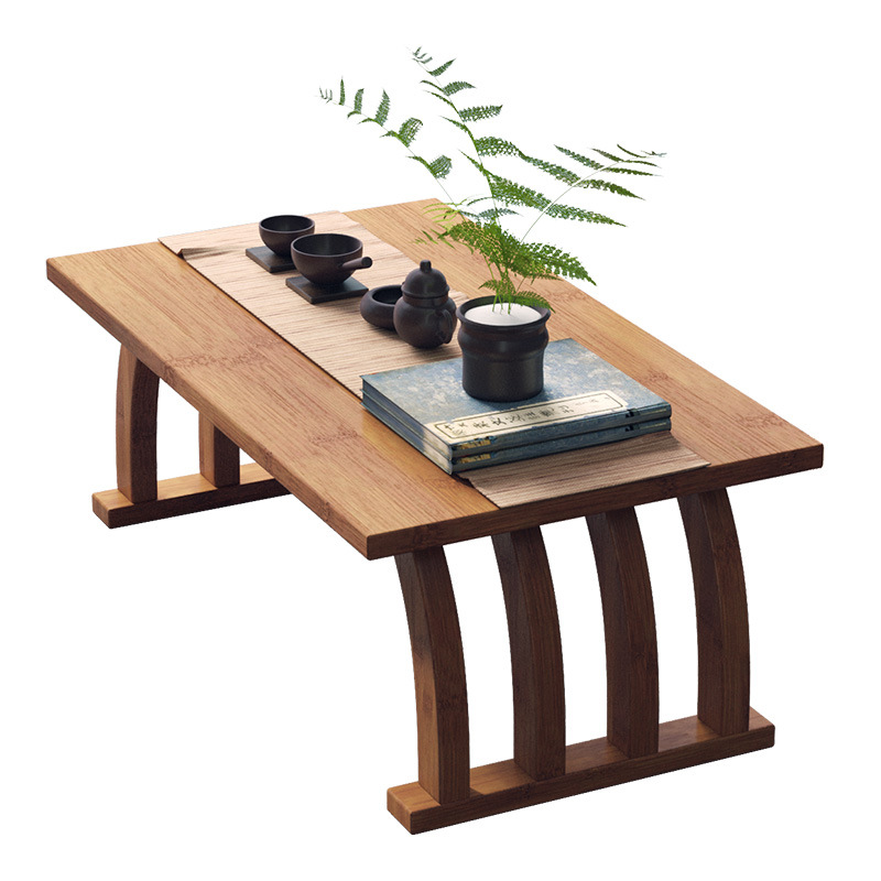 Bamboo Bay Window Small Coffee Table Tatami Japanese Low Table Tea Table Small Table Bedroom Sitting Foldableing Kang Table Home